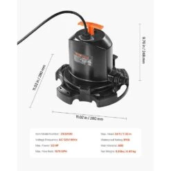 Pool Cover Pump 1/2 HP 1575 GPH 120-Volt Submersible Swimming Pool Cover Pump For Pool Draining Inflatable Water Parks -Patio Furniture Shop vevor pool cover pumps zdycgbzdx16hcwmxav1 76 1000