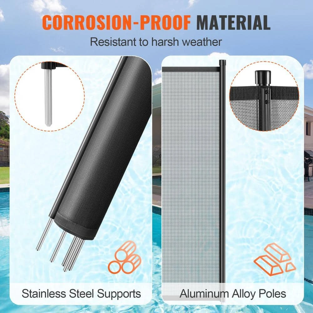 Pool Fence 4 X 48 Ft. Pool Fences For Inground Pools Removable Child Safety Pool Fencing, Easy DIY Swimming Pool Fence 5 Pool Fence 4 X 48 Ft. Pool Fences For Inground Pools Removable Child Safety Pool Fencing, Easy DIY Swimming Pool Fence - Image 3