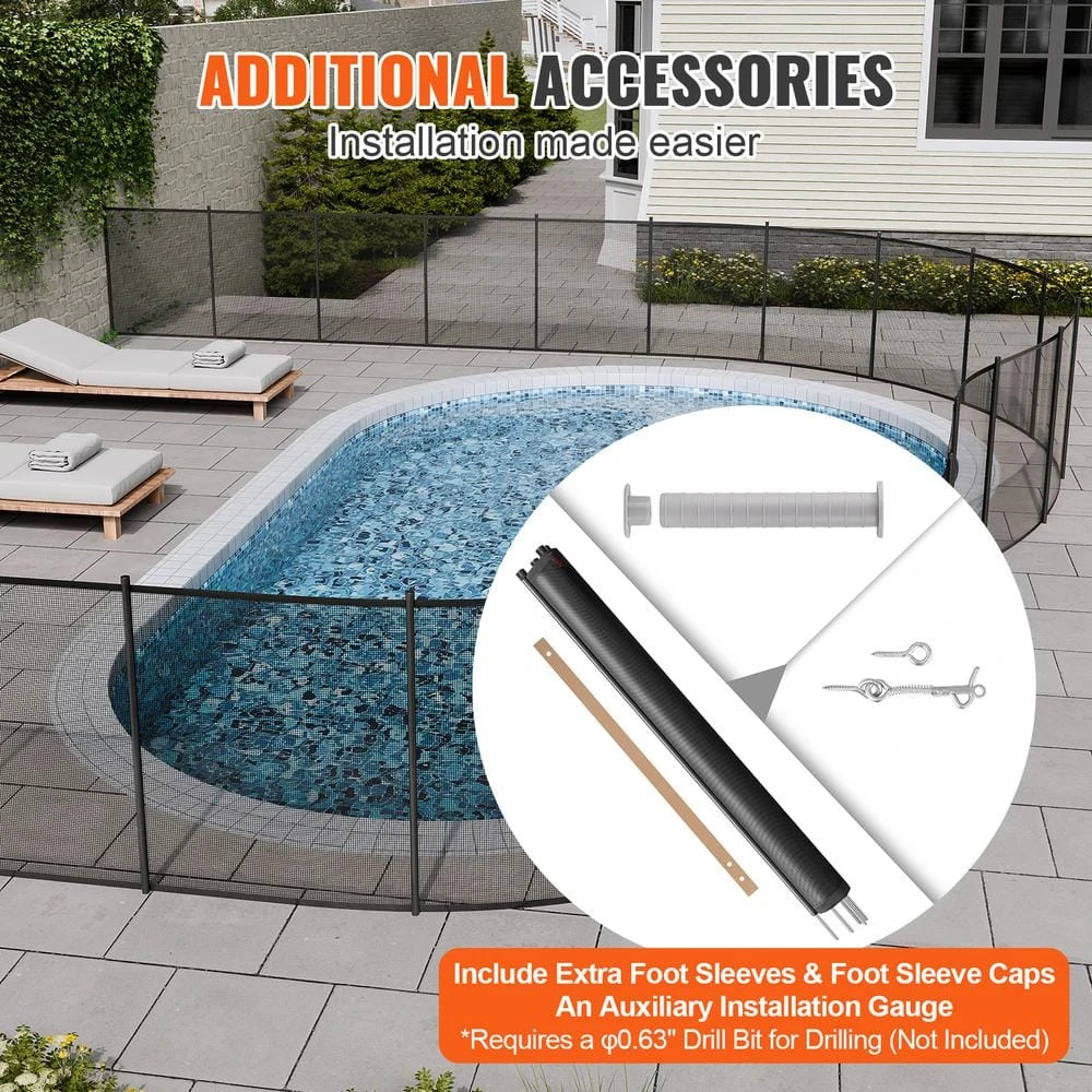 Pool Fence 4 X 48 Ft. Pool Fences For Inground Pools Removable Child Safety Pool Fencing, Easy DIY Swimming Pool Fence 8 Pool Fence 4 X 48 Ft. Pool Fences For Inground Pools Removable Child Safety Pool Fencing, Easy DIY Swimming Pool Fence - Image 6