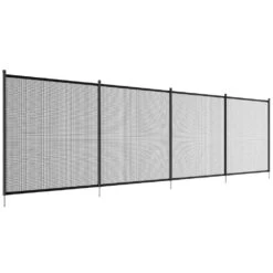 Security Pool Fence 4 Ft. X 12 Ft. Removable Pool Fence 1000D PVC Fabric Pool Fencing Mesh With Aluminum Poles