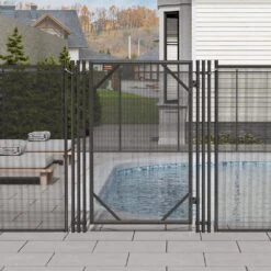 Pool Fence Gate 4 X 2.5 Ft. Pool Gate For Inground Pools Pool Safety Fence Gate Kit With Stainless Steel Latch Removable -Patio Furniture Shop vevor pool fences ycwldm425fthkt8l9v0 31 1000