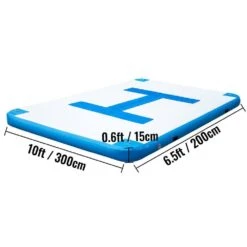 Inflatable Floating Dock 10 X 6.5 Ft. Floating Platform 5-6 People Inflatable Swim Platform With Electric Air Pump -Patio Furniture Shop vevor pool floats ft10x6 5qb0000001v1 76 1000