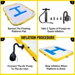 Inflatable Floating Dock 10 X 8 Ft. Inflatable Dock Platform With Electric Air Pump 6 To 8 People For Pool Beach Ocean -Patio Furniture Shop vevor pool floats ft10x8qb000000001v1 44 1000