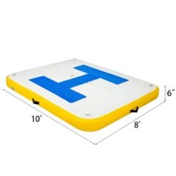 Inflatable Floating Dock 10 X 8 Ft. Inflatable Dock Platform With Electric Air Pump 6 To 8 People For Pool Beach Ocean -Patio Furniture Shop vevor pool floats ft10x8qb000000001v1 76 1000