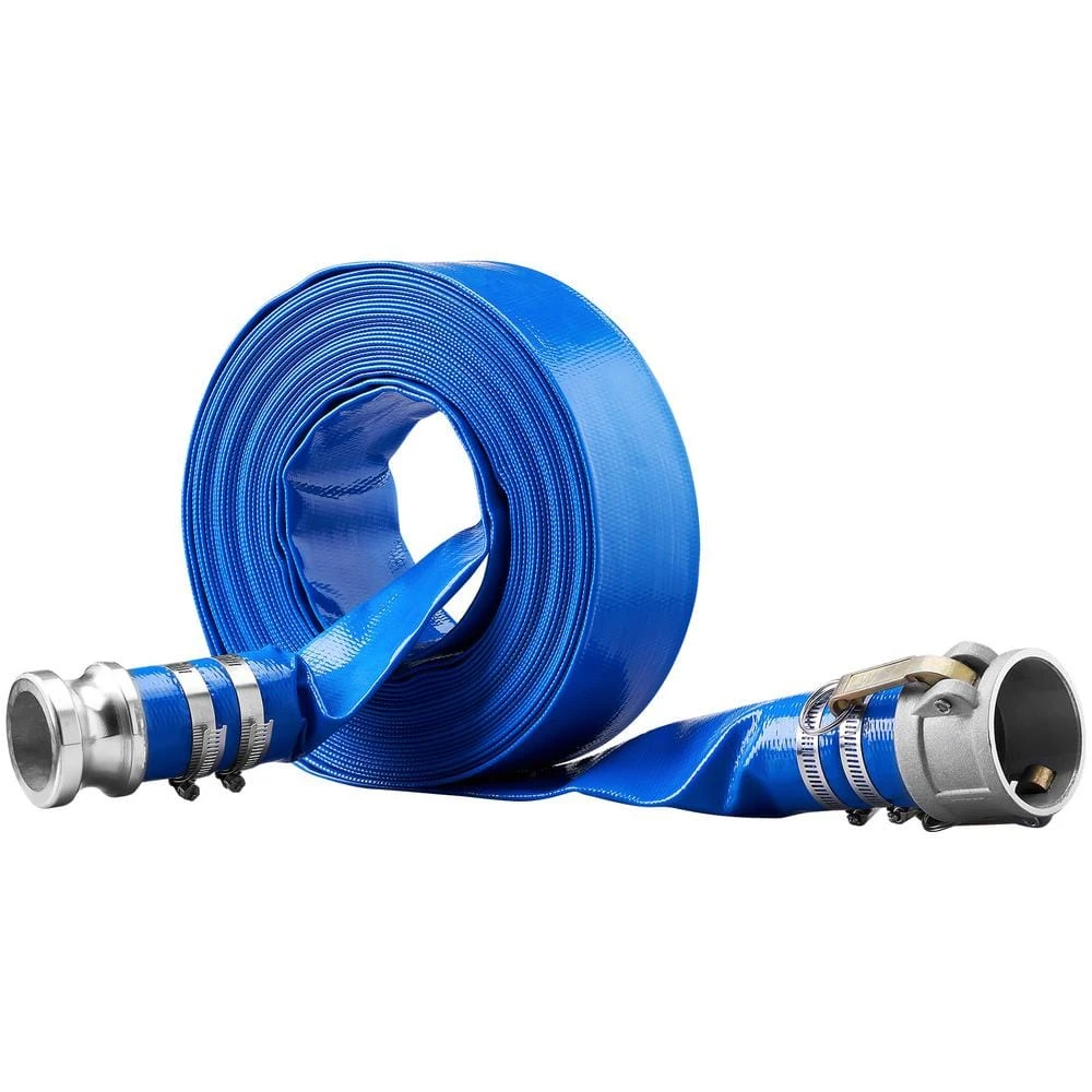 Backwash Hose 50 Ft. X 2 In. PVC Flat Discharge Hose With Aluminum Camlock C And E Fittings Clamps For Pump Sand Filter 3 Backwash Hose 50 Ft. X 2 In. PVC Flat Discharge Hose With Aluminum Camlock C And E Fittings Clamps For Pump Sand Filter
