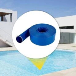 Discharge Hose 1-1/2 In. Dia X 105 Ft. PVC Fabric Lay Flat Hose With Clamps Heavy Duty Backwash Drain Hose Burst-Proof -Patio Furniture Shop vevor pool hoses ycfcxr1 5x1001smxv0 31 1000