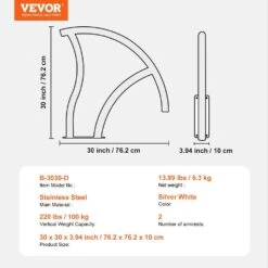 Pool Handrail, 30 X 30 In. Pool Railing, Stainless Steel Swimming Pool Railing For Above Ground Pool -Patio Furniture Shop vevor pool ladders bxgycfsddb30fq827v0 76 1000