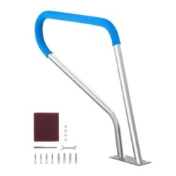Pool Handrail, 39 X 32 In. Pool Railing, Stainless Steel Swimming Pool Railing For Above Ground Pool