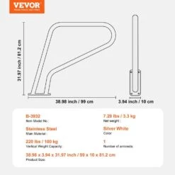 Pool Handrail, 39 X 32 In. Pool Railing, Stainless Steel Swimming Pool Railing For Above Ground Pool -Patio Furniture Shop vevor pool ladders bxgycfsddb39wbgvhv0 76 1000