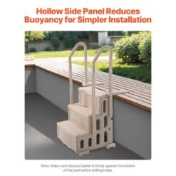Swimming Pool Ladder 3-Step Double Handrails Stairs With Non-slip Heavy Duty Steps 400 Lbs. For Above Ground Pool -Patio Furniture Shop vevor pool ladders dxyctltsfsslfpj4zv0 1f 1000