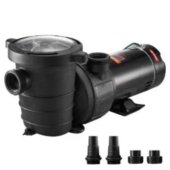 Pool Pump 5280GPH 1.5HP 115V Single Speed Swim Pool Filtre Pump 1100W Self Primming With Strainer Basket 4 Pipe Fittings