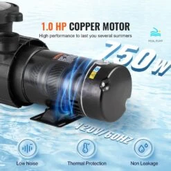 Above Ground Pool Pump 1HP 110-Volt 80 GPM Max. Flow Single Speed Swimming Pool Pump With Filter Basket -Patio Furniture Shop vevor pool pumps ycglbdsddy10lidqzv1 4f 1000