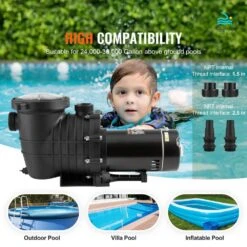 Above Ground Pool Pump 2 HP 110 GPM Max. Flow Single Speed Swimming Pool Pump 3450 RPM Pool Pump For Above Ground Pools 13 Above Ground Pool Pump 2 HP 110 GPM Max. Flow Single Speed Swimming Pool Pump 3450 RPM Pool Pump For Above Ground Pools -Patio Furniture Shop vevor pool pumps ycglbdssdy202izbhv5 1f 1000