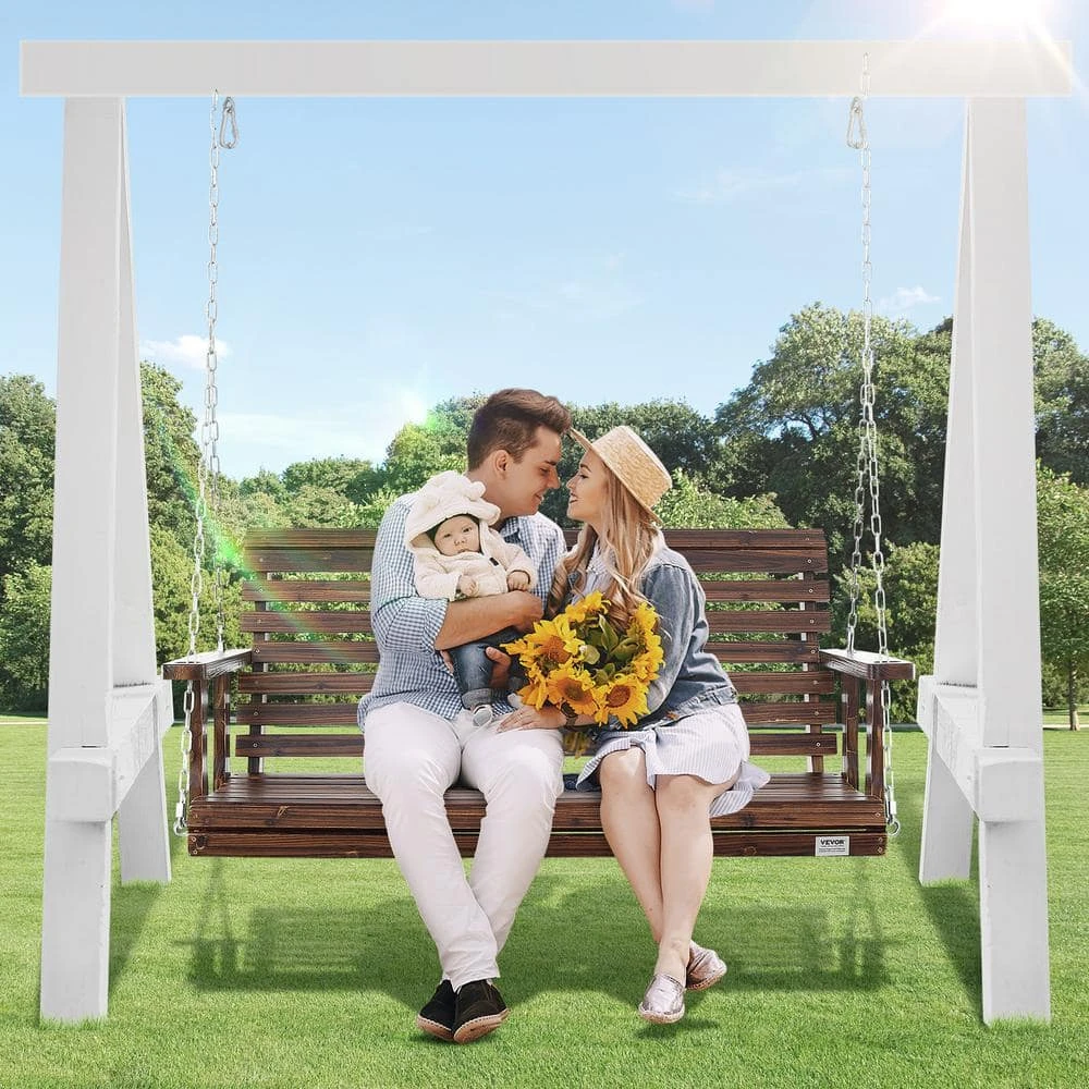 Wooden Porch Swing 4.5 Ft. Patio Bench Swing For Courtyard And Garden Upgraded 880 Lbs Strong Load Capacity Swing Bench 10 Wooden Porch Swing 4.5 Ft. Patio Bench Swing For Courtyard And Garden Upgraded 880 Lbs Strong Load Capacity Swing Bench - Image 8