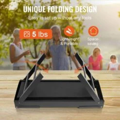 Portable Charcoal Grill 23 In. Small Barbecue Grill Folding BBQ Grill Heavy-Duty Steel BBQ Grill In Black -Patio Furniture Shop vevor portable charcoal grills zdsmtkjc249cmnpgav0 4f 1000