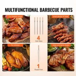 Shawarma Grill Machine Portable Electric Grill In Stainless Steel With 2 Strings Of Barbecue Capacity, Chicken Shawarma -Patio Furniture Shop vevor portable gas grills bxkrj2cdrspkynqoyv1 44 1000