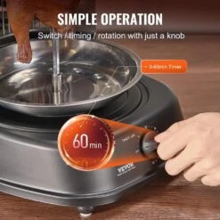 Shawarma Grill Machine, Portable Electric Grill In Black Vertical Chicken Shawarma Cooker Countertop, Stainless Steel -Patio Furniture Shop vevor portable gas grills lskrj13lbsdr6zc7wv1 1f 1000