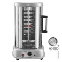 Shawarma Grill Machine Portable Electric Grill In Stainless Steel, Vertical Chicken Shawarma Cooker Machine Countertop