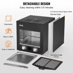 Steak Grill, Portable Electric Grill In Black 1800W Smokeless Infrared 1450°F Stainless Steel Cooker, Adjustable Rack -Patio Furniture Shop vevor portable gas grills npkjdrsdxkdz5fenkv1 44 1000