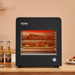 Electric Steak Grill, Portable Electric Grill In Black 1800W Smokeless Infrared 1450°F Stainless Steel Adjustable Rack -Patio Furniture Shop vevor portable gas grills npkjdrsdxkjxnvdx7v1 31 1000