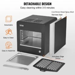 Electric Steak Grill, Portable Electric Grill In Black 1800W Smokeless Infrared 1450°F Stainless Steel Adjustable Rack -Patio Furniture Shop vevor portable gas grills npkjdrsdxkjxnvdx7v1 44 1000