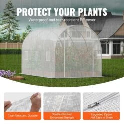 Walk-in Tunnel Greenhouse, 9. 6x6. 4x6. 2 Ft. Hoop House Greenhouse Tunnel, Plant Hot House With Galvanized Steel Frame -Patio Furniture Shop vevor portable greenhouses sdxws10x7x7f4bynqv0 4f 1000