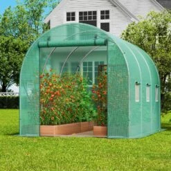 Walk-in Tunnel Greenhouse, 9.6 X 6.4 X 6.2 Ft. Hoop House Greenhouse Tunnel -Patio Furniture Shop vevor portable greenhouses sdxws10x7x7fp2ngiv0 31 1000