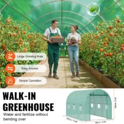 Walk-in Tunnel Greenhouse, 9.6 X 6.4 X 6.2 Ft. Hoop House Greenhouse Tunnel -Patio Furniture Shop vevor portable greenhouses sdxws10x7x7fp2ngiv0 44 1000
