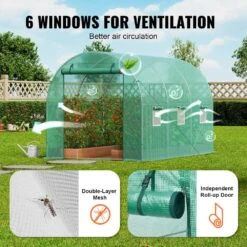 Walk-in Tunnel Greenhouse, 9.6 X 6.4 X 6.2 Ft. Hoop House Greenhouse Tunnel -Patio Furniture Shop vevor portable greenhouses sdxws10x7x7fp2ngiv0 fa 1000