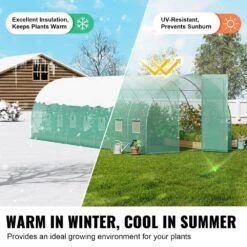 Walk-in Tunnel Greenhouse 27.4 X 9. 5 X 7.4 Ft. Hoop House Greenhouse Tunnel Plant Hot House With Galvanized Steel Frame -Patio Furniture Shop vevor portable greenhouses sdxws28x10x7pc4tov0 1f 1000