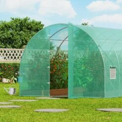 Walk-in Tunnel Greenhouse 27.4 X 9. 5 X 7.4 Ft. Hoop House Greenhouse Tunnel Plant Hot House With Galvanized Steel Frame -Patio Furniture Shop vevor portable greenhouses sdxws28x10x7pc4tov0 31 1000