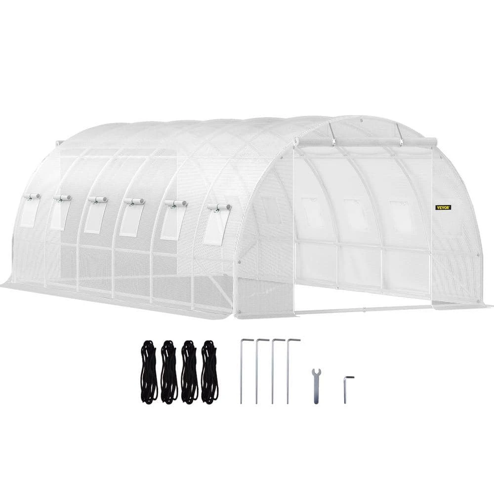 Walk-in Tunnel Greenhouse 10 Ft. W X 20 Ft. D X 7 Ft. H Portable Plant Greenhouse With Zippered Doors & Roll-up Windows 3 Walk-in Tunnel Greenhouse 10 Ft. W X 20 Ft. D X 7 Ft. H Portable Plant Greenhouse With Zippered Doors & Roll-up Windows