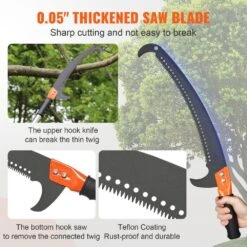Manual Pole Saw, 7.3-27 Ft. Tree Pruner With 20 In. Steel Blade Pruning Saw, 8 Fiberglass Poles, 2025 Upgrade -Patio Furniture Shop vevor pruning saws sdgzjbxzzk8m8dkwov0 250717 1f 1000