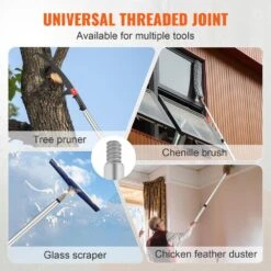 58.8- 240 In. Aluminum Pruning Saw Extendable Tree Pruner, With Light-Weight Alloy Handle, Manual Pole Saw -Patio Furniture Shop vevor pruning saws sdgzjlhjss6m55fpjv0 44 1000