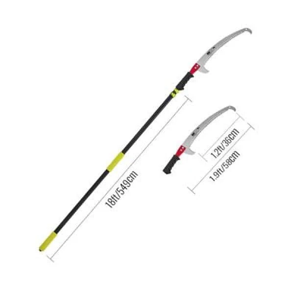 6 Ft. To 18 Ft. Aluminum Telescopic Pole Saw Blade Length 14.4 In. Landscaping Pruning Saw For Trimming Branches 10 6 Ft. To 18 Ft. Aluminum Telescopic Pole Saw Blade Length 14.4 In. Landscaping Pruning Saw For Trimming Branches - Image 8
