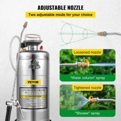 3.5 Gal. Stainless Steel Sprayer Adjustable Nozzle Hand Pump Sprayer With Pressure Gauge And Safety Valve For Gardening -Patio Furniture Shop vevor pump sprayers pwqbxg12l00000001v0 1f 1000