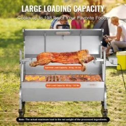 Rotisserie Grill With Hooded Cover, BBQ Whole Charcoal Spit Grill, 46 In. 132 Lbs. Capacity, Electric 52-Watt Roaster 12 Rotisserie Grill With Hooded Cover, BBQ Whole Charcoal Spit Grill, 46 In. 132 Lbs. Capacity, Electric 52-Watt Roaster -Patio Furniture Shop vevor rotisseries ddxzkj46inchfxz3bv1 4f 1000