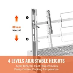 Rotisserie Grill, BBQ Whole Pig Lamb Goat Charcoal Spit Grill, 46 In. 132 Lbs. Capacity, Electric 52-Watt Motor Roaster -Patio Furniture Shop vevor rotisseries ddxzkj46inchj1cppv1 44 1000