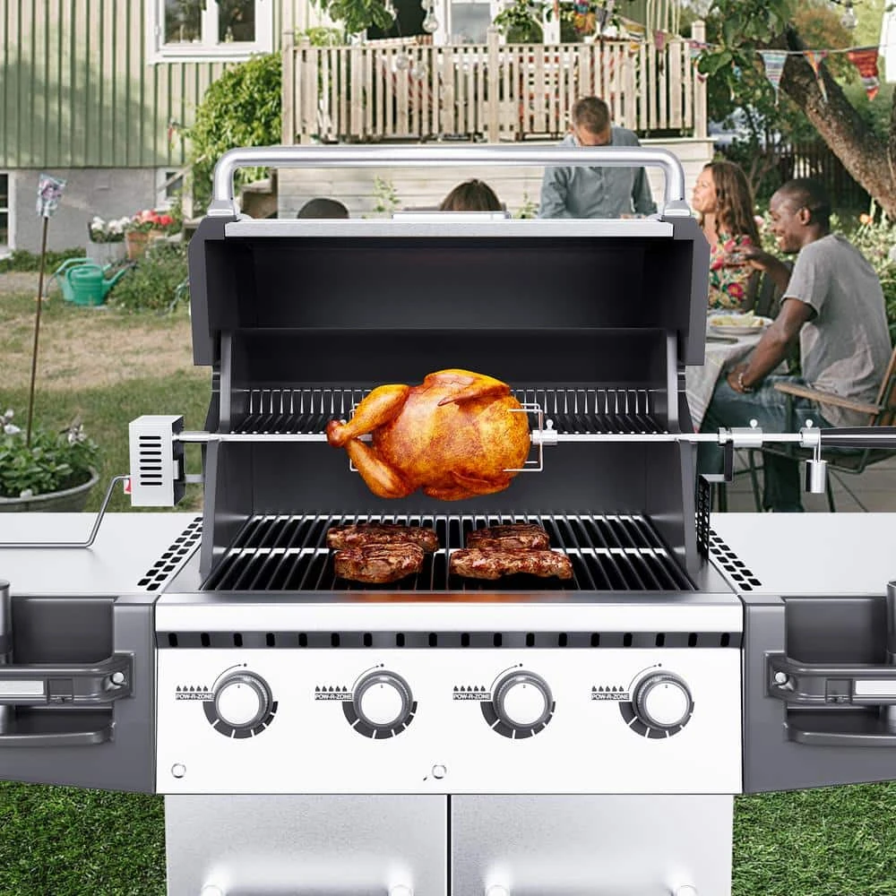 Universal Grill Rotisserie Kit For Grills Electric BBQ Grill W/110-Volt 9 W Motor Stainless Steel Automatic Grilling Kit 10 Universal Grill Rotisserie Kit For Grills Electric BBQ Grill W/110-Volt 9 W Motor Stainless Steel Automatic Grilling Kit - Image 8