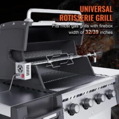 Universal Grill Rotisserie Kit For Grills Electric BBQ Grill W/110-Volt 9 W Motor Stainless Steel Automatic Grilling Kit 15 Universal Grill Rotisserie Kit For Grills Electric BBQ Grill W/110-Volt 9 W Motor Stainless Steel Automatic Grilling Kit -Patio Furniture Shop vevor rotisseries dgkcd32379w26xf9cv1 fa 1000