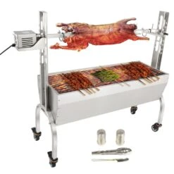 Stainless Steel Rotisserie Grill 46 In. Pig Rotisserie Roaster 50 W Motor Lamb Rotisserie System