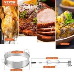 Universal Rotisserie Ring Kit For 22 In. Charcoal Kettle And Other Similar Grills Stainless Steel Kettle Rotisserie Kit -Patio Furniture Shop vevor rotisseries yxdgkc2259w26tqn8v1 76 1000