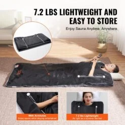 Sauna Blanket For Detoxification 5 To 60 Minutes Timer 1-Person Indoor Fabric Frame Infrared Sauna With Time Display -Patio Furniture Shop vevor saunas hwsntnjb3171tljs8v1 0117 1f 1000