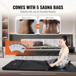 Sauna Blanket For Detoxification 1 To 6 Level Temp 1-Person Indoor Fabric Frame Infrared Sauna 75 In. X 35 In. Sauna Bag 15 Sauna Blanket For Detoxification 1 To 6 Level Temp 1-Person Indoor Fabric Frame Infrared Sauna 75 In. X 35 In. Sauna Bag -Patio Furniture Shop vevor saunas hwsntnjb3575ut4udv1 fa 1000