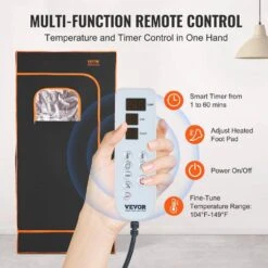 Portable Sauna Tent,1400 Watt Personal Sauna Kit For Home Spa,Time & Temperature Remote Control, Black -Patio Furniture Shop vevor saunas yhwbxssnqccs9jzufv1 1f 1000