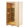 Far Infrared Wooden Sauna 1-Person Indoor Hemlock Sauna Infrared Sauna Spa With Tempered Glass Door 1140Watt Indoor Use -Patio Furniture Shop vevor saunas yhwmzsnf1rts0o3nlv1 64 1000