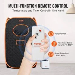 Compact Portable Steam Sauna Tent 1000-Watt 1-Person Indoor Steel Frame Infrared Sauna With Chair For Home Relaxation -Patio Furniture Shop vevor saunas zqbxssn1000wzkowov1 44 1000