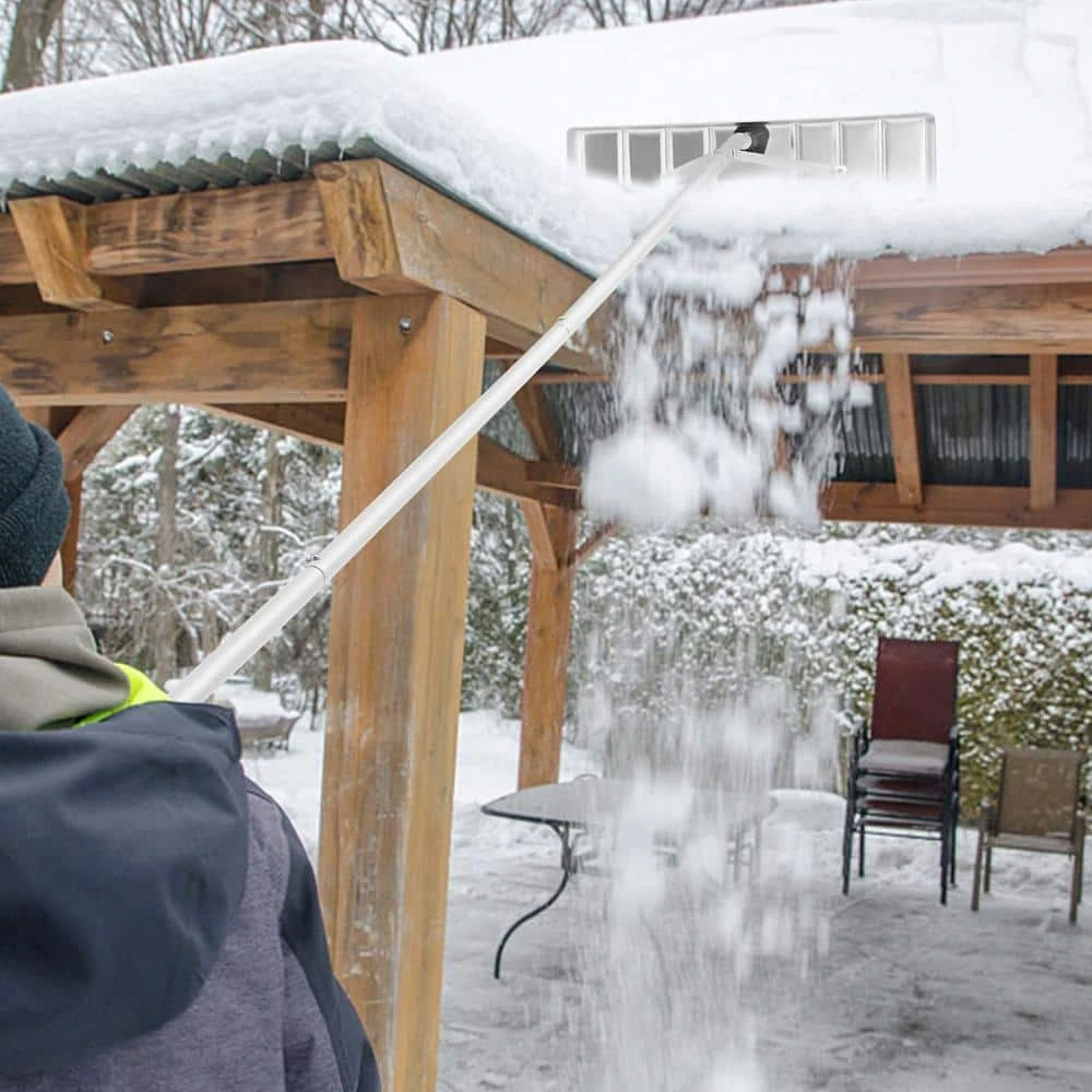 Snow Roof Rake 25 In. Blade Snow Removal Tool 21 Ft. Reach Aluminium Roof Shovel Roll Wheels Snow Blowers 9 Snow Roof Rake 25 In. Blade Snow Removal Tool 21 Ft. Reach Aluminium Roof Shovel Roll Wheels Snow Blowers - Image 8