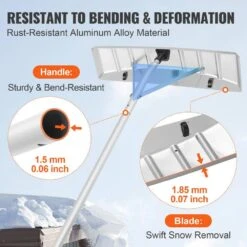 Snow Roof Rake 25 In. Blade Snow Removal Tool 21 Ft. Reach Aluminium Roof Shovel Roll Wheels Snow Blowers 11 Snow Roof Rake 25 In. Blade Snow Removal Tool 21 Ft. Reach Aluminium Roof Shovel Roll Wheels Snow Blowers -Patio Furniture Shop vevor snow blower parts wdp21ycgbslhb0e8ev0 4f 1000
