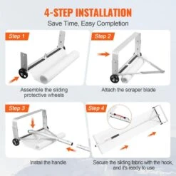 Snow Roof Rake 30 Ft. Reach Aluminium Roof Shovel Slide Cloth Premium 19 Ft. Blade Snow Removal Tool Safe Roof Roll -Patio Furniture Shop vevor snow blower parts wdp30ycgdslhuwnl3v0 fa 1000